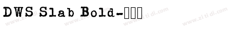 DWS Slab Bold字体转换